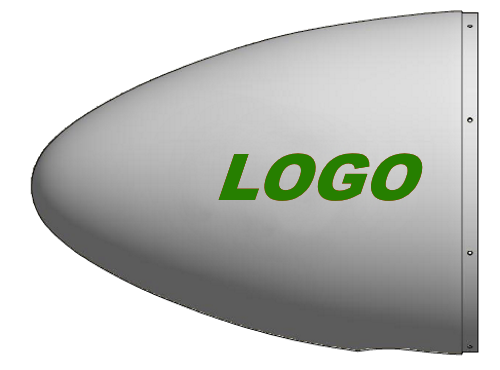 Nacelle with logo